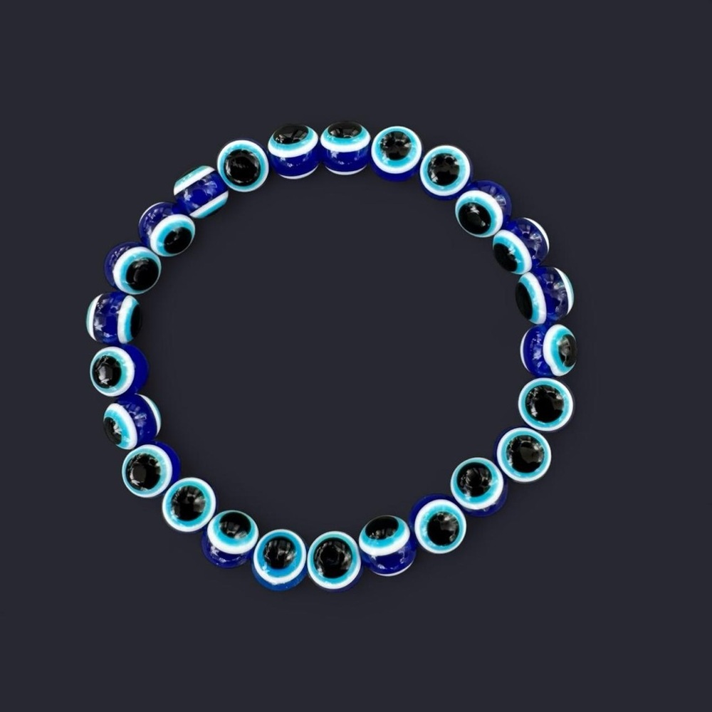Multicolor Evil Eye Bead Bracelet